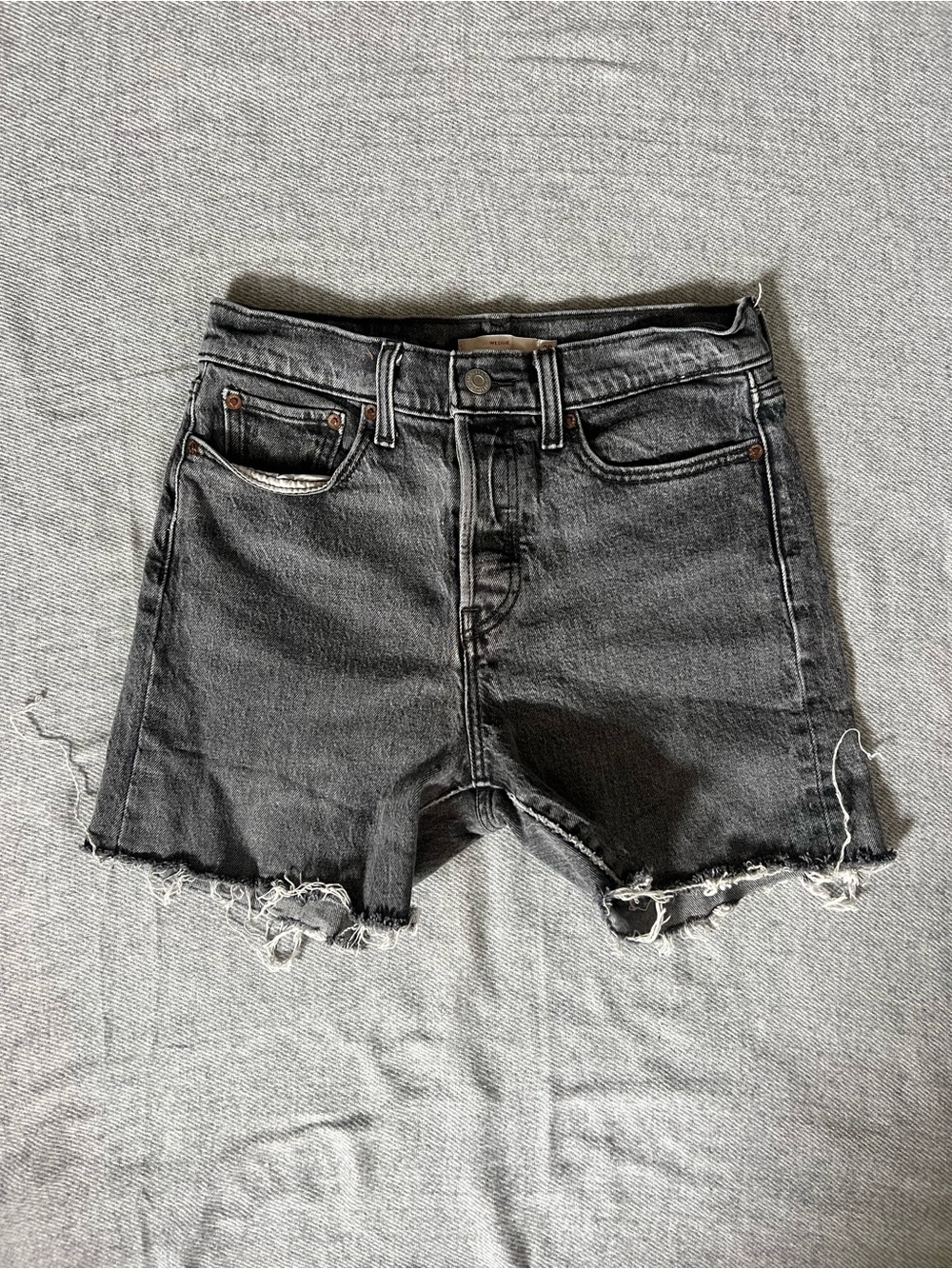 Levi's Black Wedgie Jean Shorts